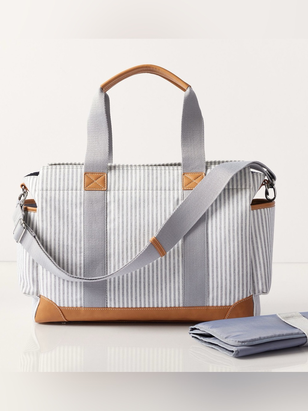 Pottery Barn Classic Diaper Bags - Neutral Wheaton Stripe